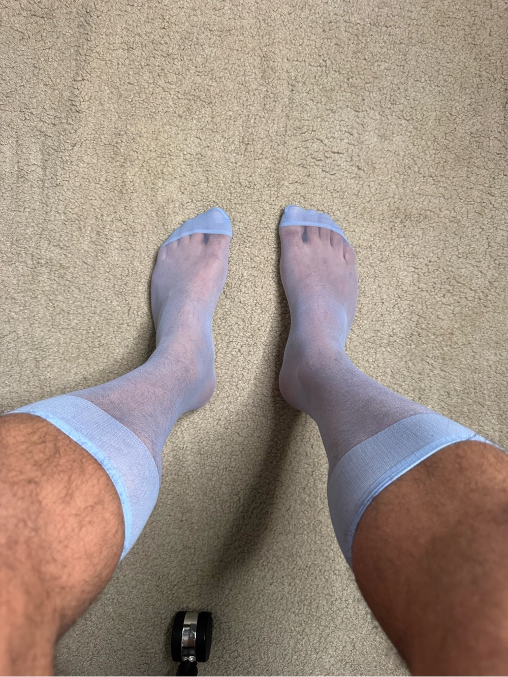 MODUS VIVENDI Light Blue Men's Sheer Dress Socks